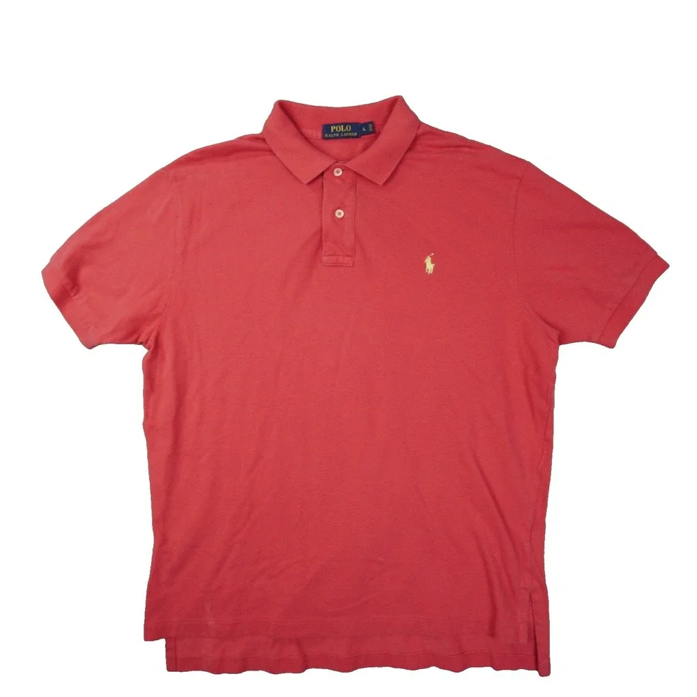Polo Ralph Lauren Polo Shirt Men's Large Red Preppy Short Sleeve Classic